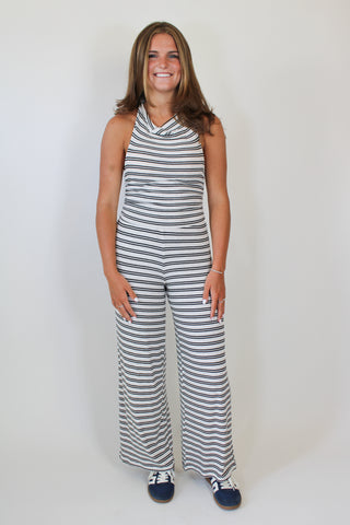 Goa Striped Halter Jumpsuit