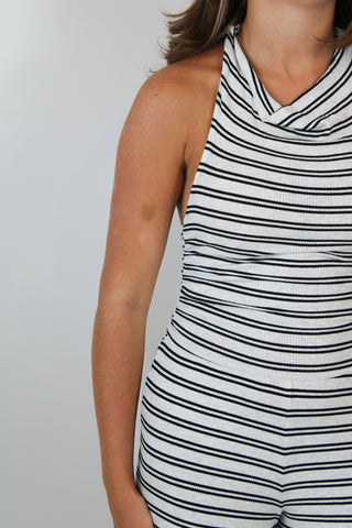 Goa Striped Halter Jumpsuit