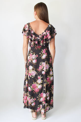 Forsythia Maxi Dress - Deep Fudge Combo