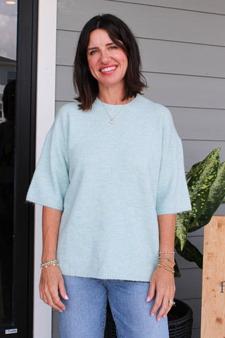 Margot SoftSpun Sweater Tee - Angel Falls Melange
