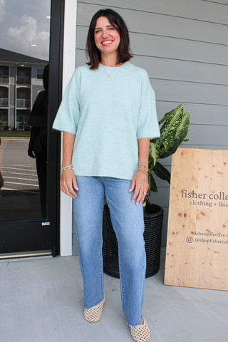 Margot SoftSpun Sweater Tee - Angel Falls Melange