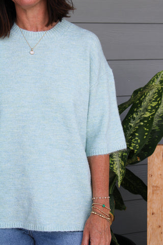 Margot SoftSpun Sweater Tee - Angel Falls Melange