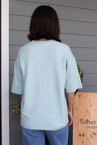 Margot SoftSpun Sweater Tee - Angel Falls Melange