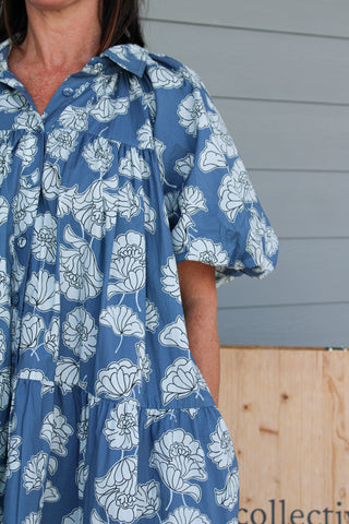 Block Print Mini Dress