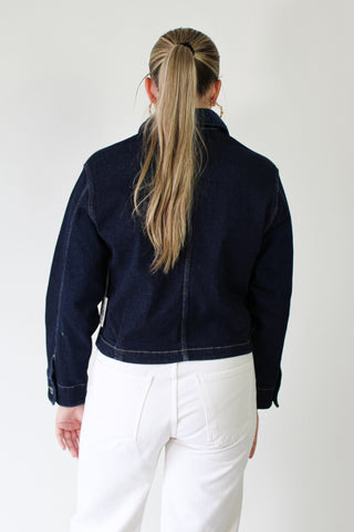 Corduroy Collar Denim Jacket
