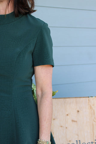Tasmin Dress - Evergreen Suede