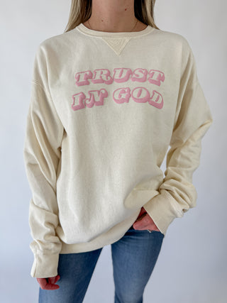 Trust In God Pullover - Ivory