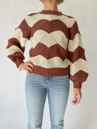 Kori Sweater | Terracotta / Ivory