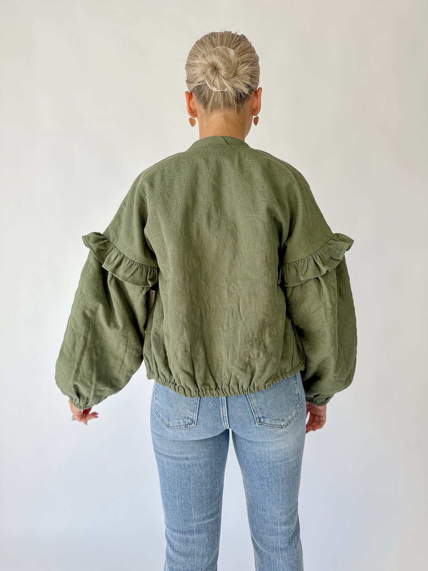 Bobbi Reversible Jacket | Army Green Multi