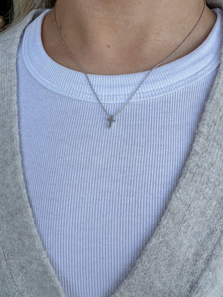 Dainty Silver Cross Necklace