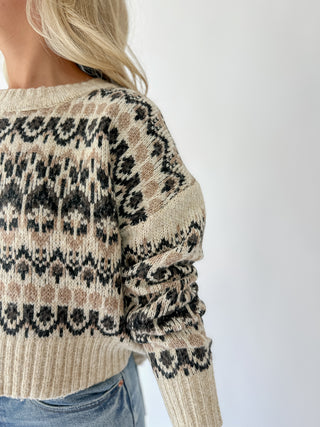 Faye Patterned Pullover Sweater