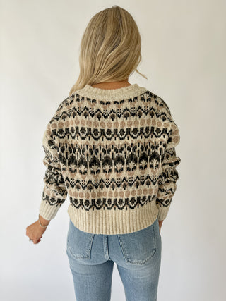 Faye Patterned Pullover Sweater