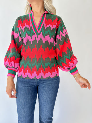 Lolli Sweater - Ruby Ripple