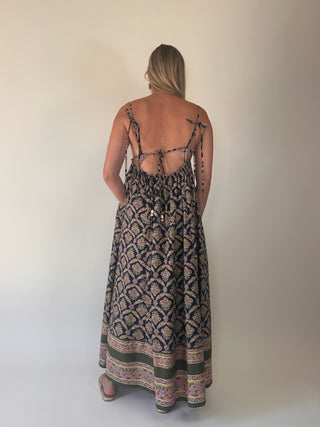 Sorrento Stroll Maxi Dress-Blueberry Combo
