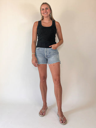 Anouk Scoop Neck Striped Tank