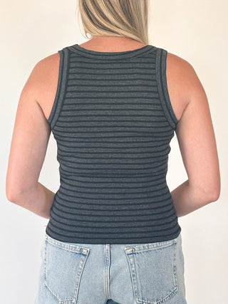 Anouk Scoop Neck Striped Tank