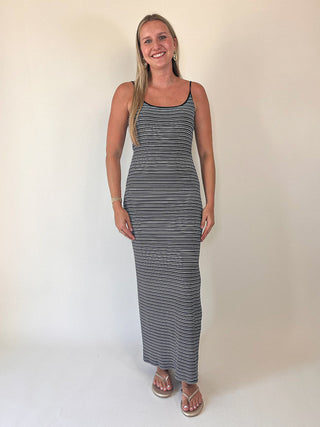 Rita Striped Rib Maxi Dress