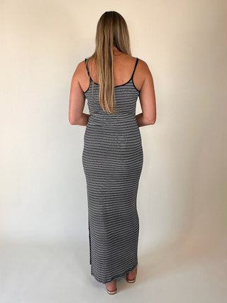 Rita Striped Rib Maxi Dress