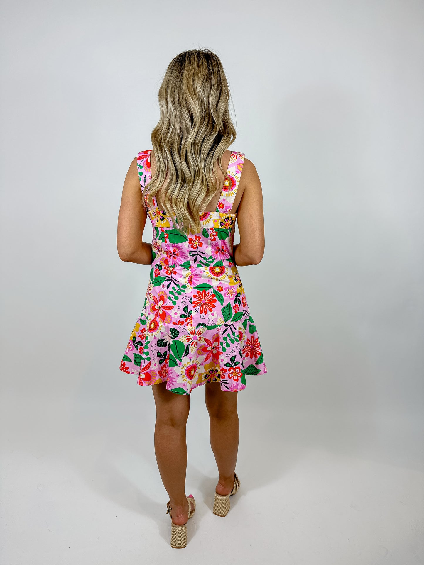 Emily Mini Dress - Floral Pop