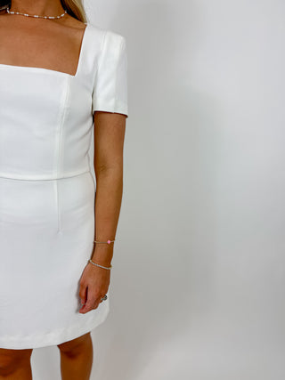 Whisper Ruth Square Neck Dress - White