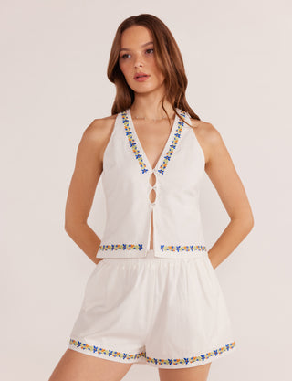 Elini Embroidered Top