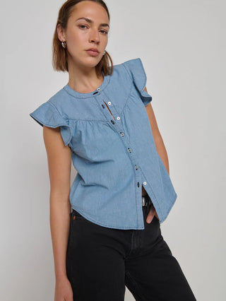 Lindsey Chambray Top