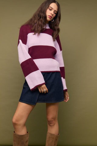 Freja Stripe Chunky Knit Sweater