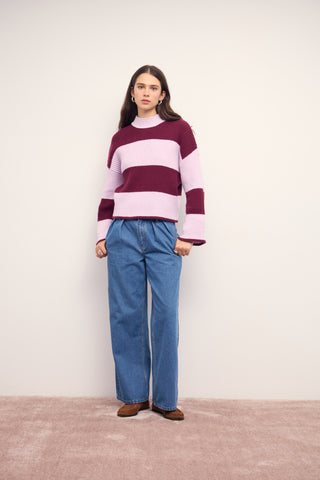 Freja Stripe Chunky Knit Sweater