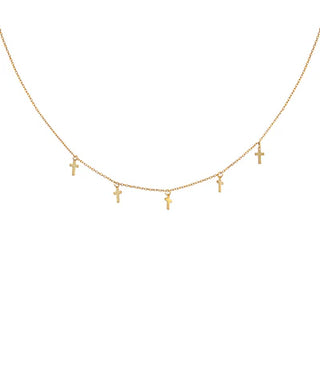 Multi Cross Charm Necklace