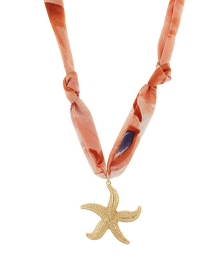 Starfish Pendant Scarf Necklace