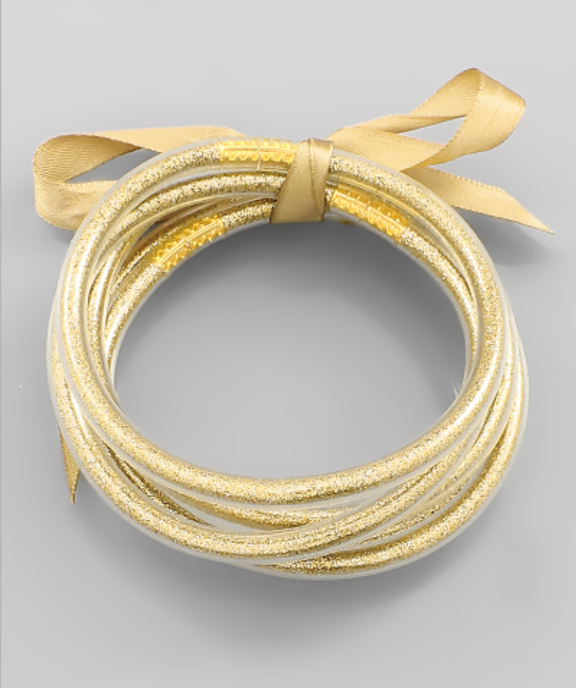 Gold Jelly Bangle Set