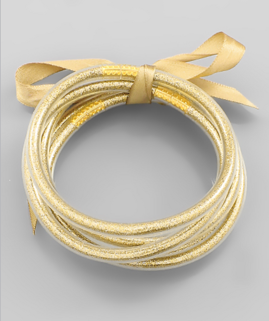 Gold Jelly Bangle Set