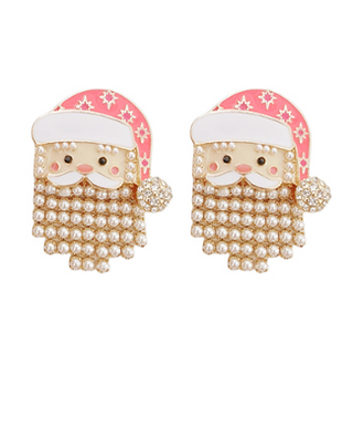Santa & Pearl Tassel Earrings