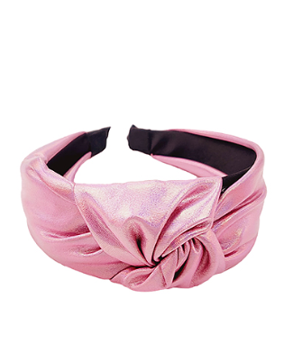 Pink Metallic Knot Headband