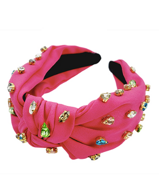 Fuchsia Jewel Knotted Headband