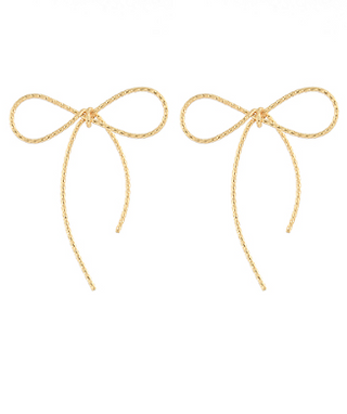 Textured Bow Earrings