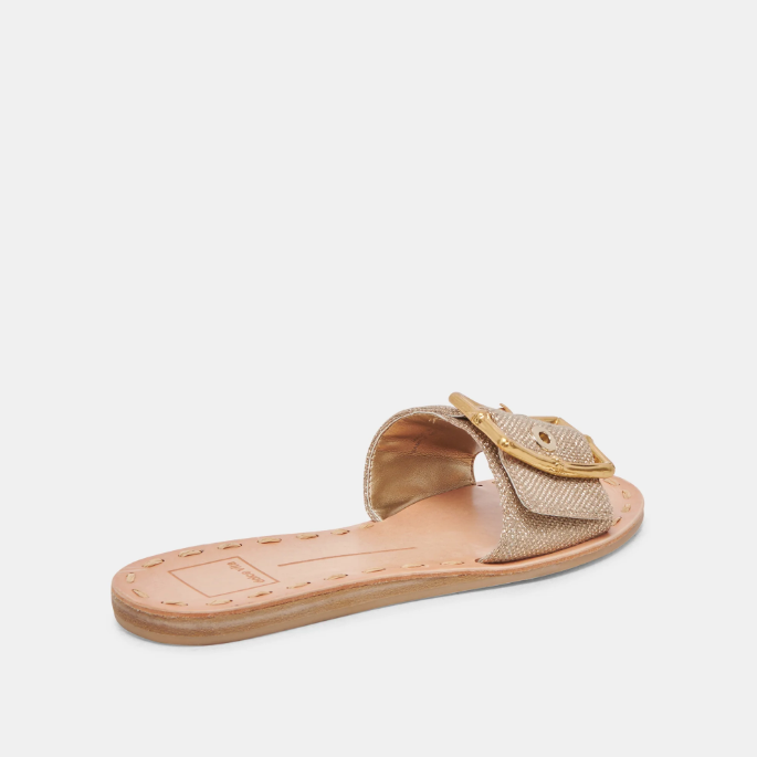 Dasa Sandals - Light Gold Raffia