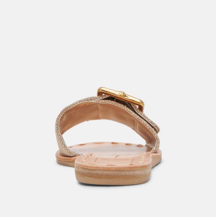 Dasa Sandals - Light Gold Raffia