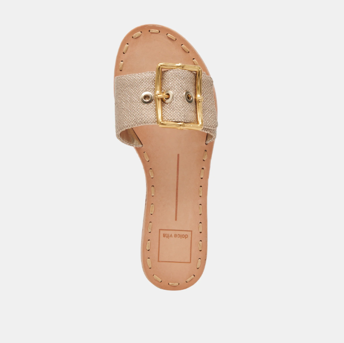 Dasa Sandals - Light Gold Raffia