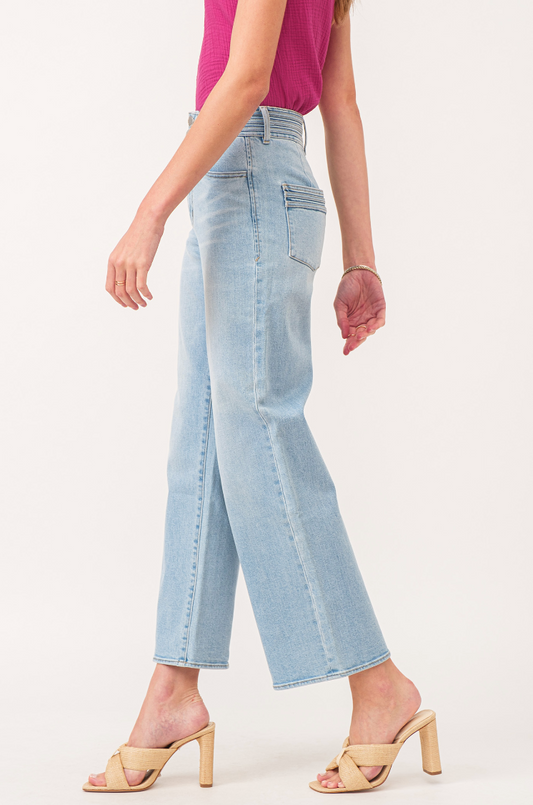 Holly Super High Rise Straight Jeans - Austin
