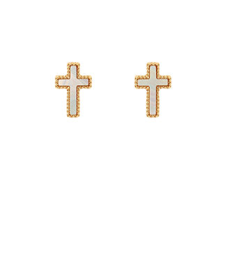 MOP Cross Earrings