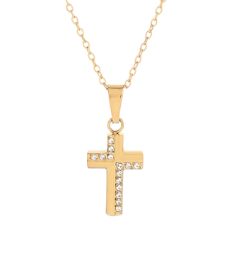 Pave Cross Pendant Necklace