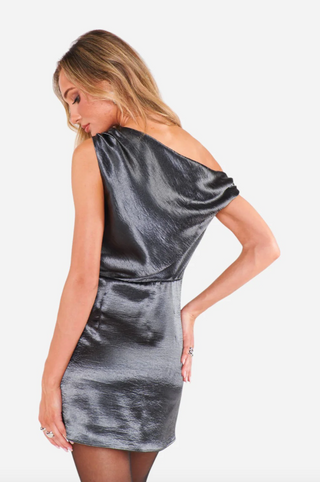 Jodie Mini Dress - Hammered Satin