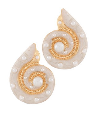 Pearl Shell Statement Earrings