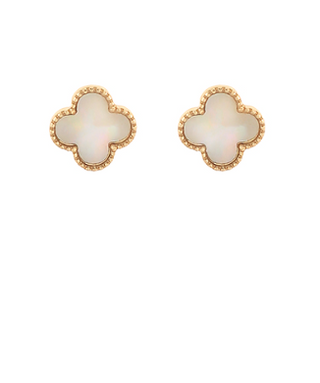 Mother of Pearl Clover Earrings