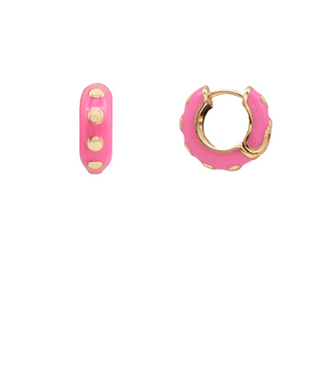 Studded Huggie Hoops