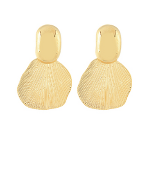 Textured Shell Drop Earrings