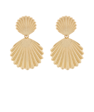Double Shell Drop Earrings
