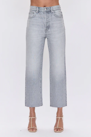 Cassie Crop Super High Rise Straight - Enigma