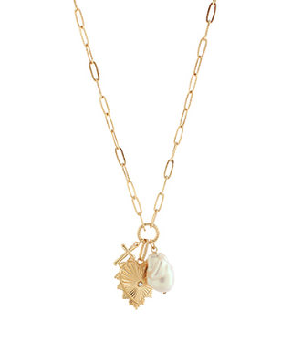Heart & Pearl Charm Necklace